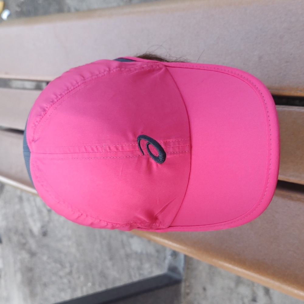 ASICS Running Panel Adjustable Hat Cap Shoes Cycling Dad Men Women Coral Gray
